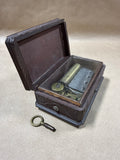 Carved Floral Swiss Music Box With Key - REAS DESCRIPTION