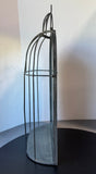 Metal Birdcage Style Decorative Wall Mirror & Shelf