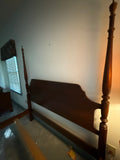 Hitchcock Queen Four Poster Bed with Rails and Slats