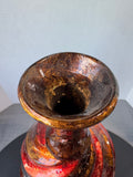 Heather Ann Creations Red & Gold Foil Spiral Ceramic Vase