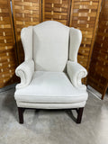 A- Sherrill Off White Wing Back Chair
