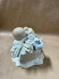 Lladro Little Green Grocer - Girl Leaning On Basket
