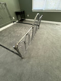 King Metal Bed with Side Rails; No Support Slats Included