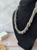 Charming Charlie Silver Tone Torsade Necklace