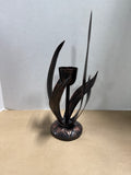 Metal Leafy Candle Holder