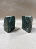 Natural Green Nephrite Jade Bookends
