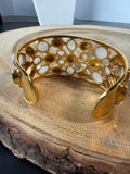 Julie Vos Antonia Mosaic 24K Gold Plated Cuff Bracelet