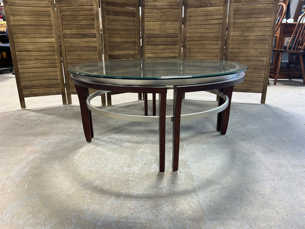 Round Glass Top Coffee Table