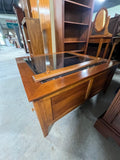 Large Square Glass Top Coffee Table with Display Drawer***HEAVY ITEM***READ DETAILS ON PICK UP POLICY***