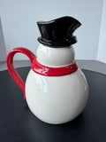 Holiday Time Snowman Ceramic Pitcher
