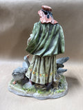 Italian Capodimonte Woman Feeding Geese