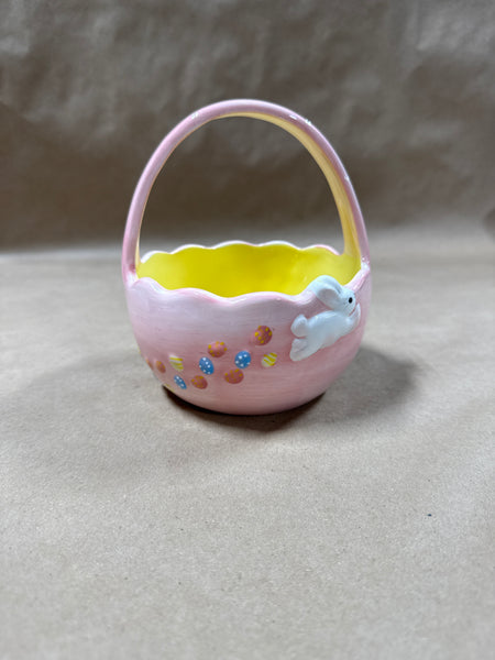 Easter Egg Ceramic Basket