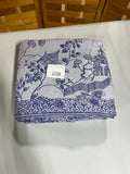 Asian Style Williams Sonoma Blue/White Fabric Table Cloth, 124"x70"