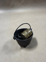 Miniature Cast Iron Cauldron And Whiskey Barrel Lot