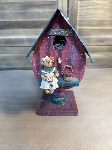 (A) The Pit Stop Bear Birdhouse