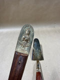 Pair Of Siam Brown Wood Cake Servers