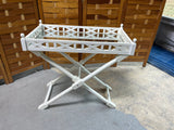 Mirrored Removable Tray on Folding Luggage Rack Style Base