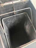 Black Metal Vintage Lidded Coal Box with Liner
