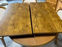 Dining Table, (2) Leaves, Table Pads, and (4) Chairs***HEAVY ITEM***