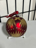 Waterford Vintage Holiday Heirlooms Frosted Glass Ball Ornament Z