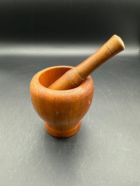 Wooden Mortar And Pestle