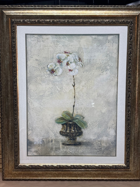 Large Orchid Print; Signed (The Bombay Company)