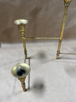 Gold Folding Candelabro — Holds 4 Candles