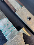 Tuareg Vintage West African Etched Dagger in Sheath