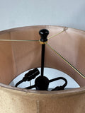 Dark Brown Resin Double Switch Pull Table Lamp (WORKS)