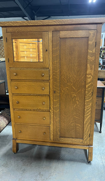 Antique Wardrobe on Casters***HEAVY ITEM***