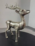 (B) Heavyweight Silver Metal Pier 1 Style Standing Reindeer (2 AVAILABLE—PRICED INDIVIDUALLY AT $18 EACH)