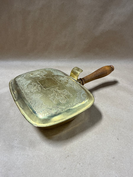 Brass And Wood Silent Butler