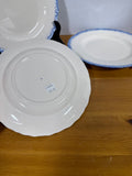 Hartley Greens Shell Blue Plates With Box - Set Of 3