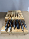 Assorted Knives With Knife Block Holder