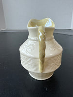 Belleek Ireland Iridescent Yellow Cleary Pattern Creamer