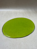 Flat Green Glass Cheese Tray