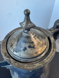Antique 1868 JAS Stimpson Double Wall Silver Plate Ice Pitcher