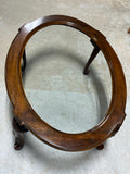 Oval Wood/Glass Coffee Table