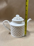 Hartley Greens Leeds Pottery Creamware Pierced Lace Teapot - With Box *** READ DESCRIPTION***