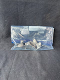 Set Of 4 Silver Toned Metal Farm Animal Napkin Rings (2 Sets Available, Priced Individually)