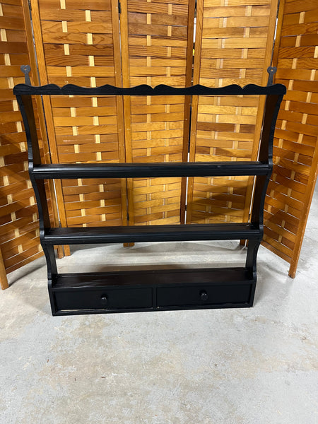 Black Painted Hanging Wall Shelf