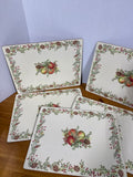Holiday Fruit Lenox Williamsburg Cork Back Placemats - Set Of 6 (G)