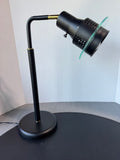 Black Metal Desk Lamp with Brass Accents (WORKS)