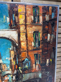 Oil Painting of French Street by Vittorio Muscariello; Signed