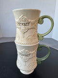 Pair of Grasslands Road Celtic Footed Irish Cream Mugs