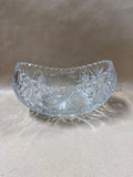 Oval Shaped Cut Glass Bowl