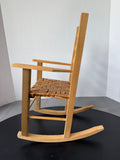 Wooden Doll Rocking Chair with Woven Seat