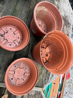 H-Lot of Plastic Planters