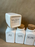 Rae Dunn Ceramic Spice Jars With Cork Lids