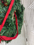Faux Fruit & Fir Wreath with Celestial Bow